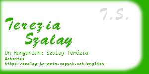 terezia szalay business card